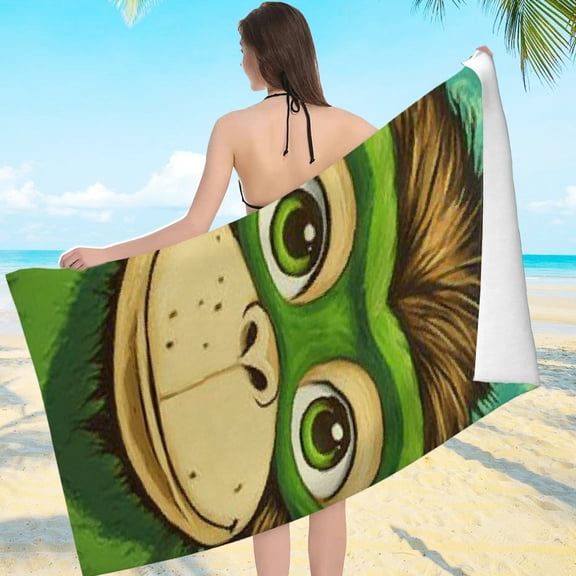 ZFLMY Large Beach Towels for Travel and Beach - Monkey Print, Ultra-Soft Microfiber for Bathroom, Yoga, Camping, Hiking, Oversized 55.1x27.6 Inches 55.1x27.6in