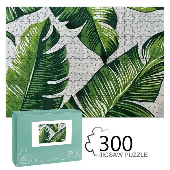 ZFLMY Large Leaves Jigsaw Puzzle for Adults Challenging Game with Reference Poster,Home Display Piece Gift for Family Indoor Activity