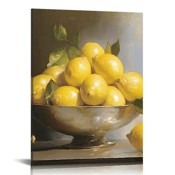ZFLMY Lemons Art Modern Canvas Prints Wall Decor for Bedroom Kitchen Fashion Style Office - Set of 2, Home Decor Living Room Bathroom Office 16x20in