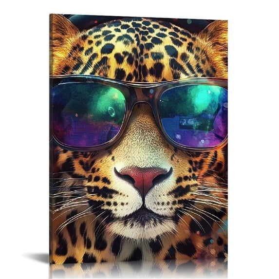 ZFLMY Leopard Canvas Prints Wall Art, Ready to Hang Home Decor for Living Room Bathroom Bedroom Office, Perfect Gift Ideas for Home Decor, Office, Hotel, Salon 12x16in