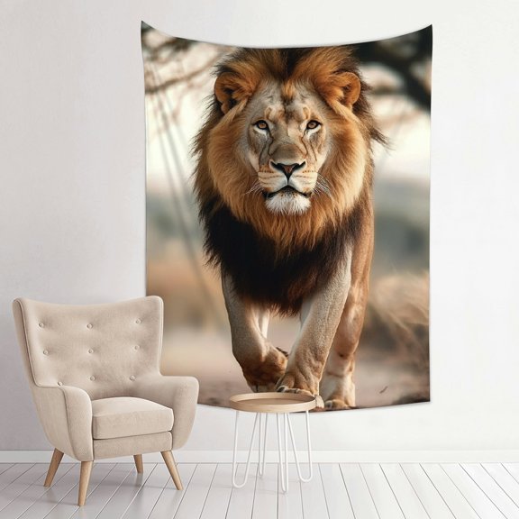 ZFLMY Lion Tree Field Tapestry Wall Hanging for Dorm Living Room 30*40in