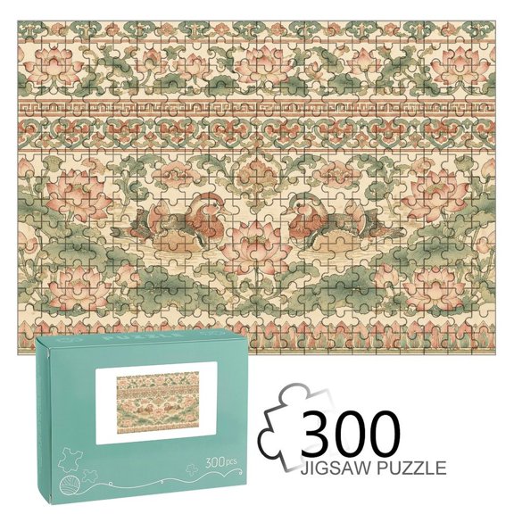 ZFLMY Mandarin Duck Lotus Scroll Jigsaw Puzzle for Adults Challenging Game with Reference Poster,Home Display Piece Gift for Family Indoor Activity
