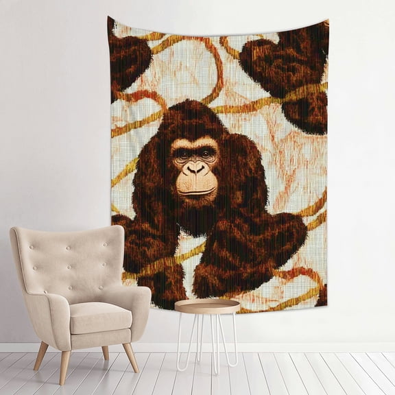 ZFLMY Monkey Pattern Generative Tapestry Wall Decor 100% Polyester 30*40in