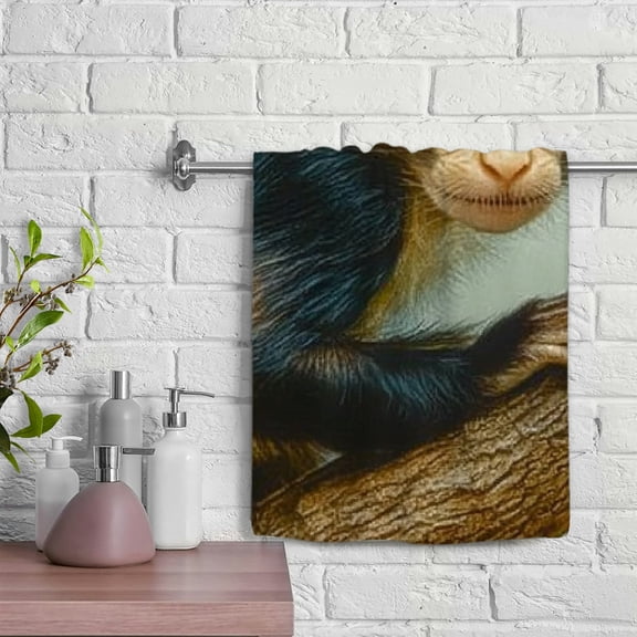 ZFLMY Monkey Tree Branch Kitchen Towels Save 100% Polyester Funny Towels for Bathroom Hotel Gym and Spa 29.5x13.8 Inches 29.5x13.8in