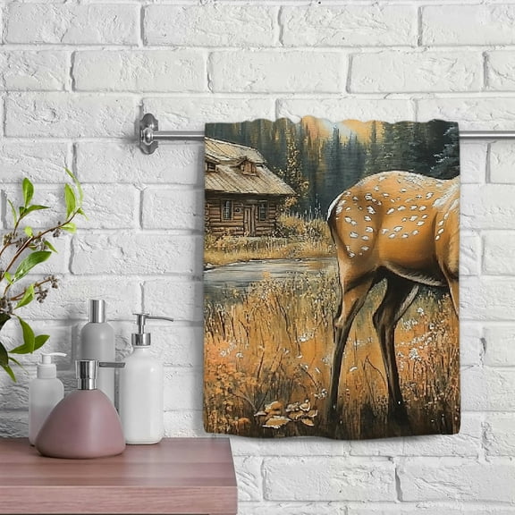 ZFLMY Mountain Theme 100% Polyester Soft Bath Towel for Bathroom Hotel Gym and Spa, Funny Kitchen Towels for Kitchens, Showers - 29.5x13.8 inches 29.5x13.8in