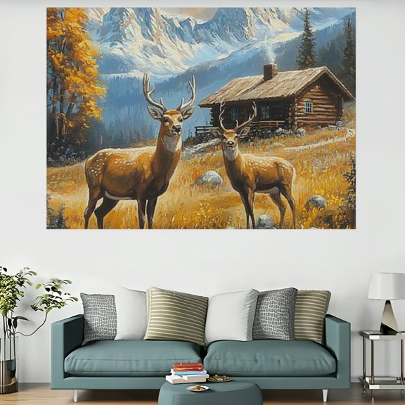 ZFLMY Mountain Theme 100% Polyester Wall Art Tapestry for Bedroom Living Room Dorm Decorative Wall Hanging - Various Sizes 60x40in