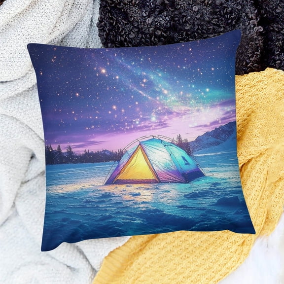 ZFLMY Night Sky Theme 100% Linen Pillow Covers for Home Sofa Couch Decoration Birthday Gift - Set of 1, Various Sizes 20x20in