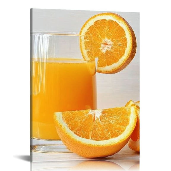 ZFLMY Oranges Canvas Print Wall Art Decor for Home Living Room Bathroom Office, Perfect Gift for Christmas, Birthday - 12x16/16x20 Inches 12x16in