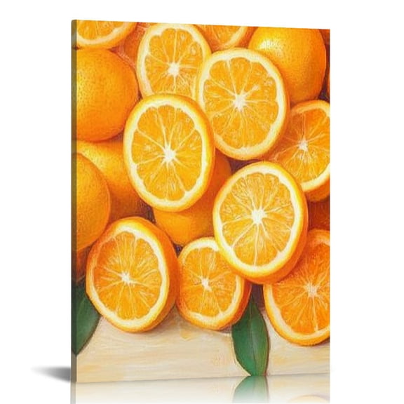ZFLMY Oranges Canvas Wall Art Decor for Home Living Room Bedroom Office, Perfect Gift for Various Occasions, Easy to Hang and Waterproof, 12x16/16x20 Inches 16x20in