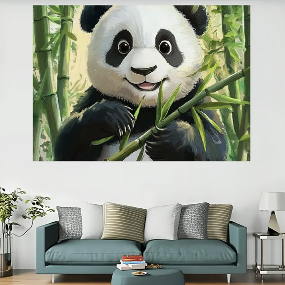 ZFLMY Panda Bear Bamboo Trees Home Wall Tapestry Art 100% Polyester for Bedroom Living Room Dorm Decorative Wall Hanging Decor 60x40in