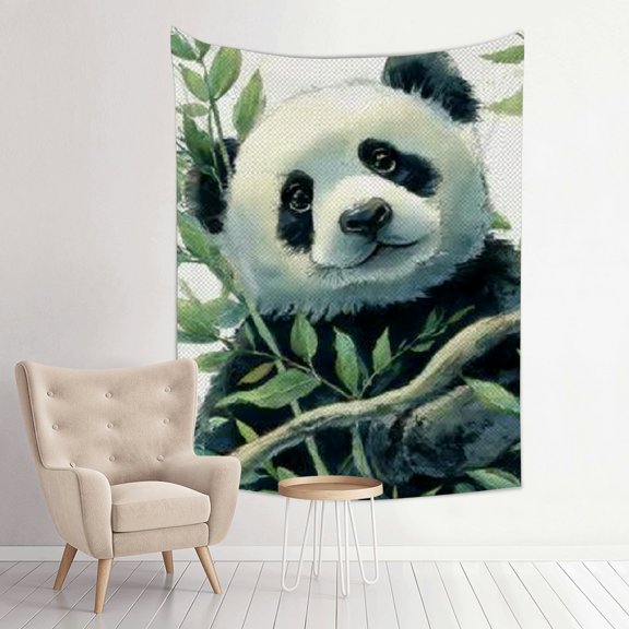 ZFLMY Panda Bear Tree Branch Leaves Tapestry Wall Hanging Decor 30*40in