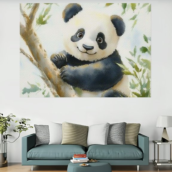ZFLMY Panda Bear Tree Branch Tapestry Wall Hanging 100% Polyester Decorations for Dorm Decorative Bedroom Living Room Decoration 60x40in