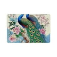 thumbnail image 1 of ZFLMY Peacocks Flowers Quick Drying Home Bath Rug Mat 24x16 24x16in, 1 of 5