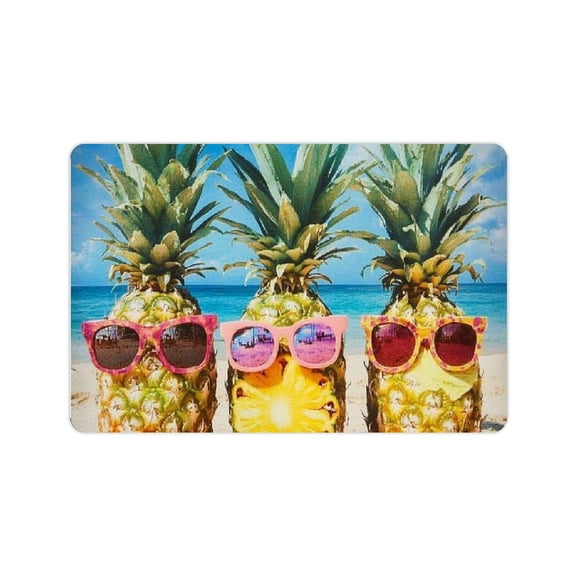 ZFLMY Pineapples Sunglasses Beach Bath Mat Quick Drying Eco-Friendly 24x16in