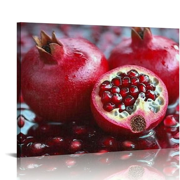 ZFLMY  Pomegranate Fruit Paint by Numbers Kit Cute Digital Oil Painting for Adults DIY Pattern Paint by Number for Beginner Hanging Canvas Oil Painting Kit for Wall Decor 16x12in