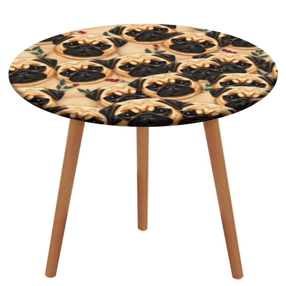 ZFLMY Pug Party of Cuteness Table Cloth, Waterproof Oil-Proof, Wipeable Spill-Proof Table Cover for Dining Table, Heavy Duty Durable Tablecloth for Kitchen, Party, Picnic, Home Decor,
