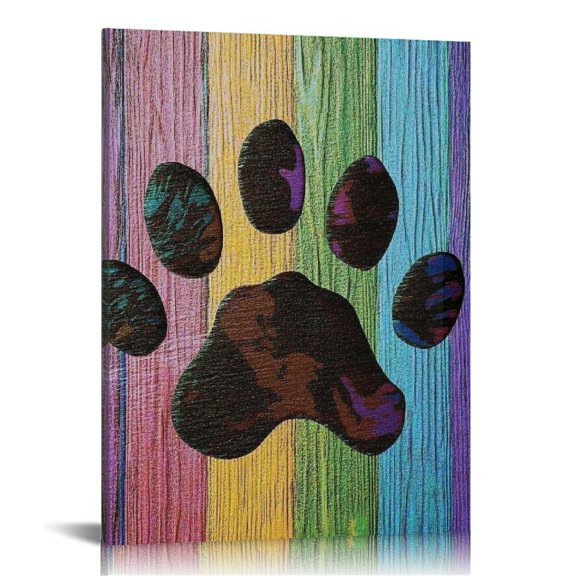 ZFLMY Rainbow Furry Art Wall Decor Ready to Hang for Home Bedroom Kitchen Living Room Bathroom Office, Unique Wall Pictures for Aesthetic Home Decor 16x20in