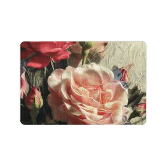 ZFLMY Roses Flowers Man Diatom Mud Mats Non-Slip Home Rug 24x16in