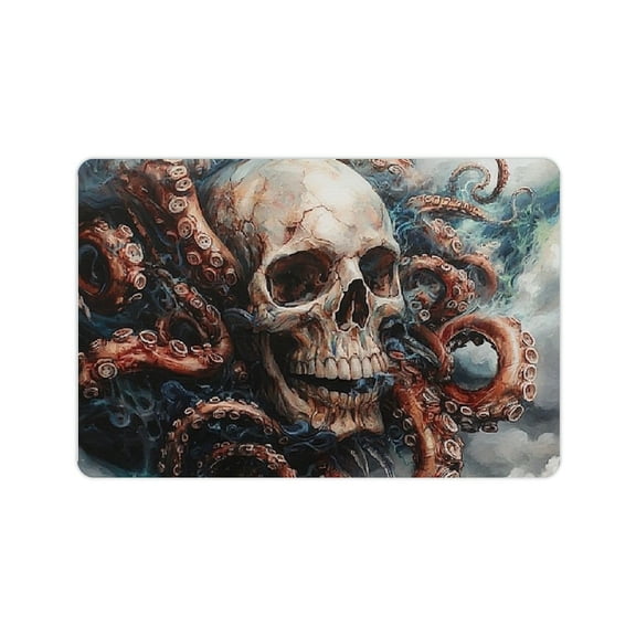 ZFLMY Skull Tentacles Painting Diatom Mud Bath Mat Non-Slip 24x16 24x16in