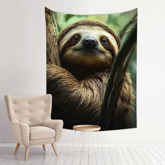 ZFLMY Sloth Tree Branch Jungle Wall Tapestry Art Home Decor 30*40in