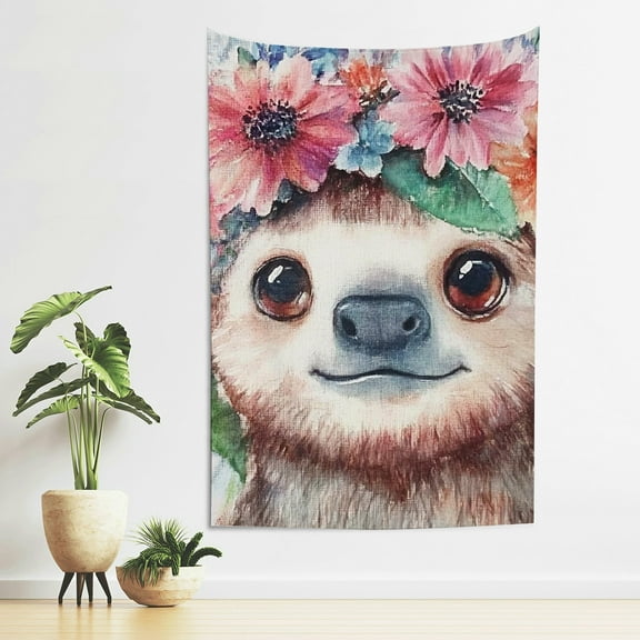 ZFLMY Slotty Flower Crown Wall Tapestry Art for Home Decoration 40*60in