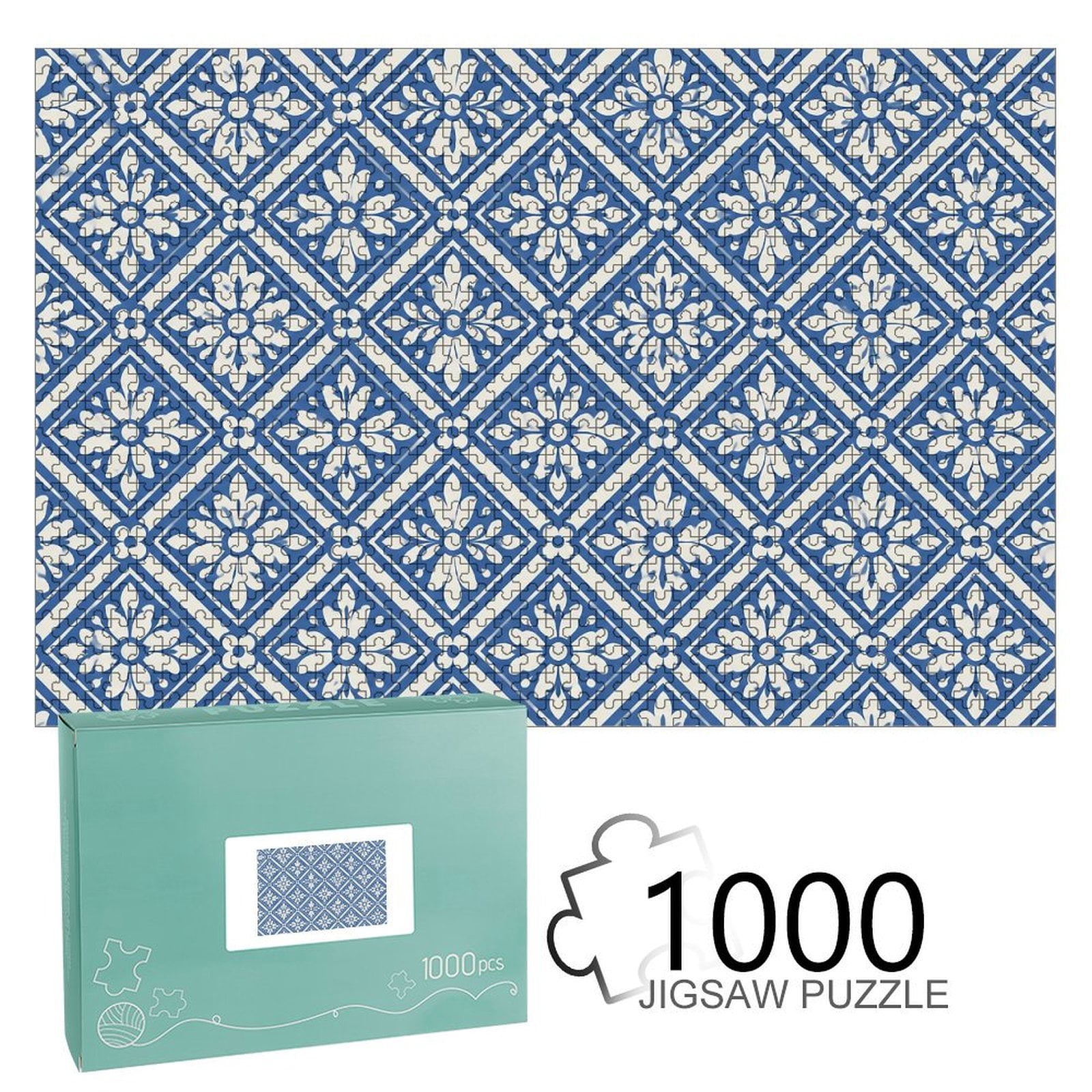 ZFLMY Small Floral Diamond Tile Jigsaw Puzzle for Adults Challenging ...