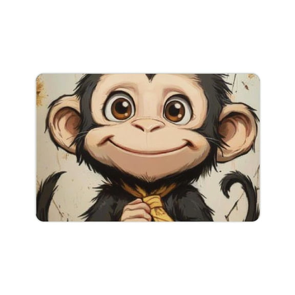 ZFLMY Smiling Monkey Fast Absorption Home Diatom Mud Mats Non-Slip 24x16in