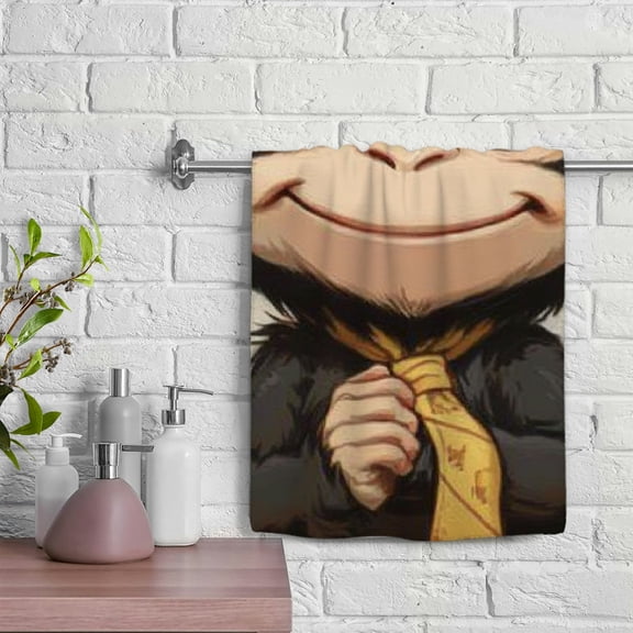 ZFLMY Smiling Monkey Kitchen Towels Save 100% Polyester Microfiber Hand Towel for Kitchens, Bathrooms, Showers 29.5x13.8 inches 29.5x13.8in