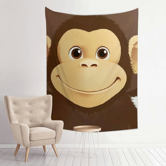 ZFLMY Smiling Monkey Wings Wall Art Tapestry 100% Polyester Home Decor 30*40in