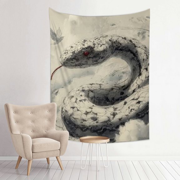 ZFLMY Snake Clouds Bird Print Tapestry Wall Hanging for Home Decor 30*40in