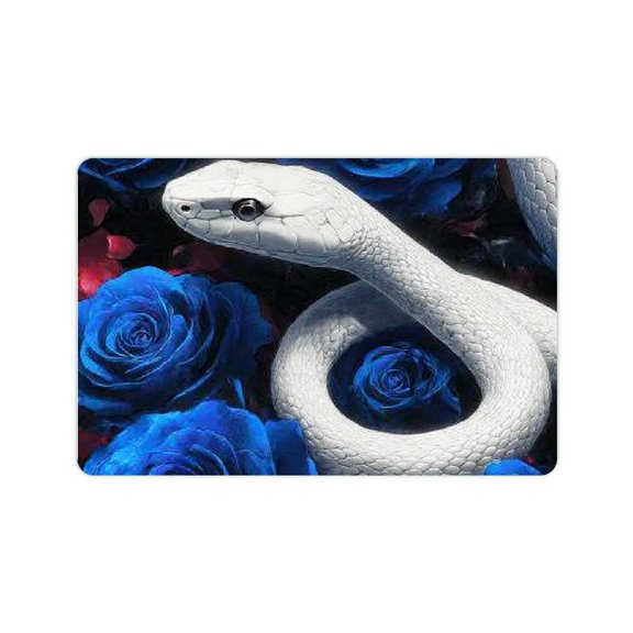 ZFLMY Snake Cobra Roses Fast Absorption Home Bath Mat Eco-Friendly 24x16in