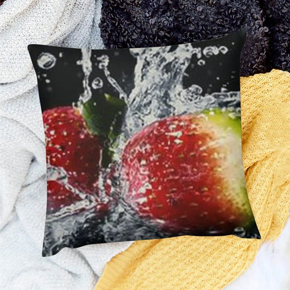 ZFLMY Splashing Water Theme Home Decor Throw Pillows Cover for Home Sofa Couch 1 Pack Linen Pillowcase (No Insert) 3 Sizes 20x20in