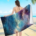thumbnail image 1 of ZFLMY Star Cluster Beach Towel - Ultra-Soft Microfiber Quick Dry Towel for Bathroom, Beach, Yoga, Camping, Hiking - Large Size 55.1x27.6 Inches 55.1x27.6in, 1 of 7