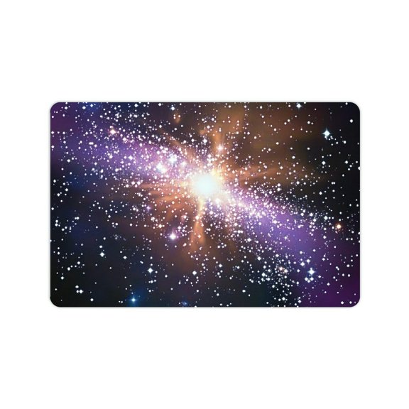 ZFLMY Star Cluster Galaxy Space Art Diatom Mud Mats Non-Slip Home 24x16in