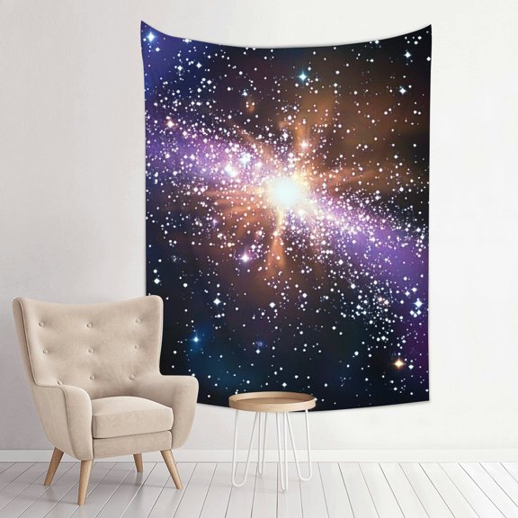 ZFLMY Star Cluster Galaxy Space Art Wall Tapestry 100% Polyester 30*40in