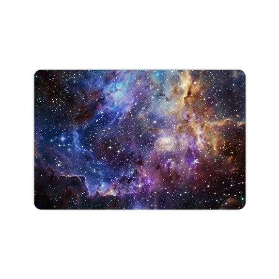 ZFLMY Star Cluster Galaxy Space Diatom Mud Mats Non-Slip Home 24x16in