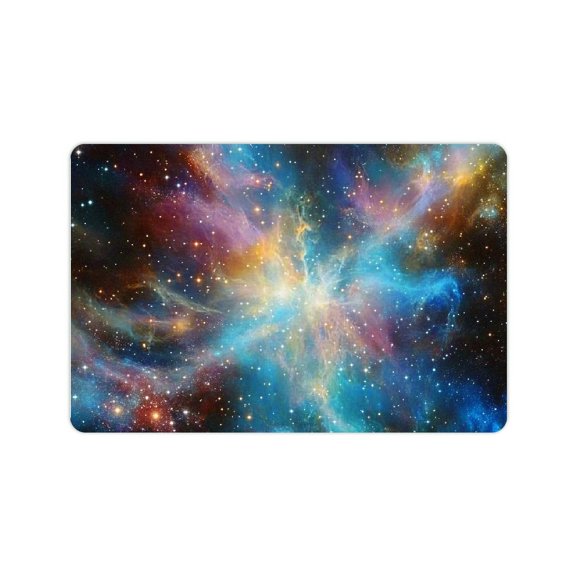 ZFLMY Star Cluster Space Art Nebula Bath Mat Quick Drying Eco-Friendly 24x16in