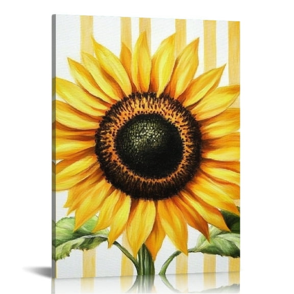 ZFLMY Sunflower Print Canvas Wall Art Home Decor 12x16 16x20 Inches 12x16in