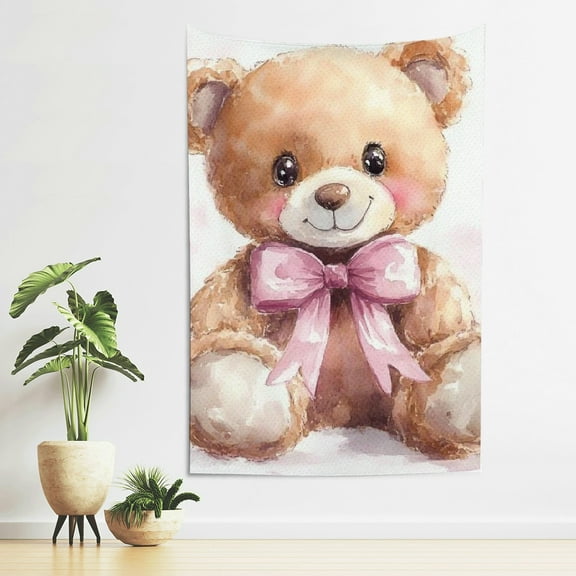 ZFLMY Teddy Bear Print Tapestry Wall Decoration for Dorm Room 40*60in