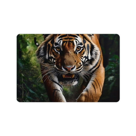 ZFLMY Tiger Forest Wildlife Quick Drying Bath Rug Mat Home Decor 24x16in