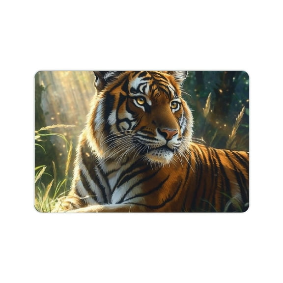 ZFLMY Tiger Grass Sunlight Diatom Mud Bath Mat Non-Slip Home Rug 24x16in