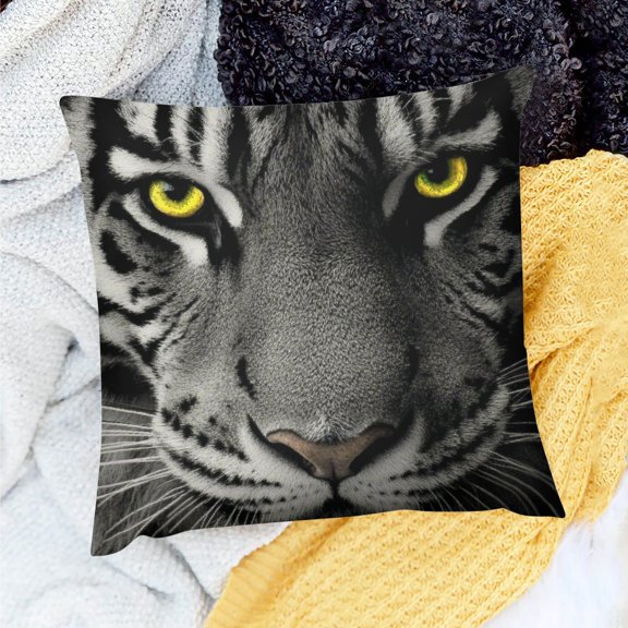 ZFLMY Tiger Theme Party Decor Birthday Gift Home Sofa Couch Linen Pillow Covers Set 18x18in