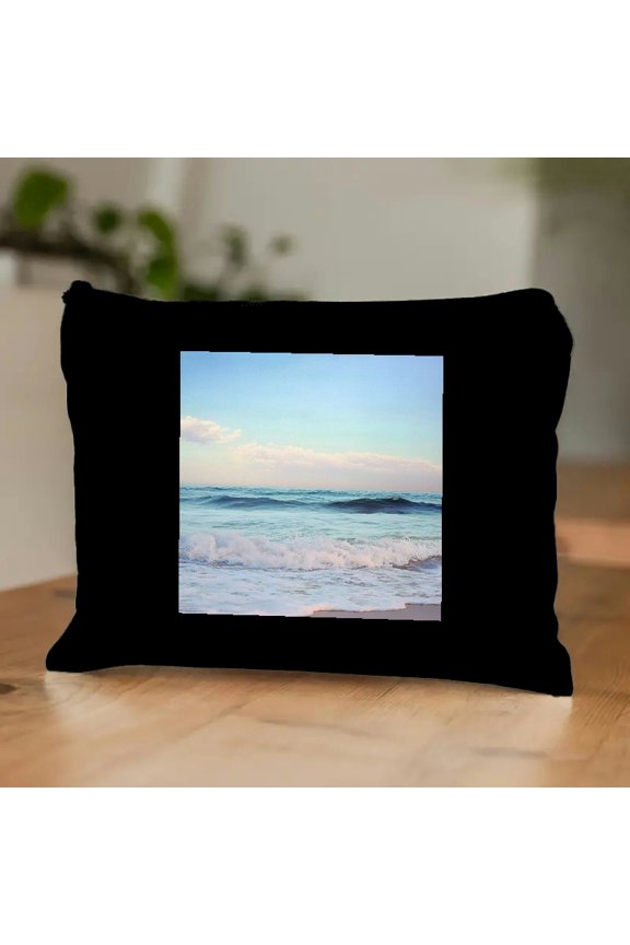 Tote Bag Beach Waves Sky Travel Essentials Ladies Accessories Black