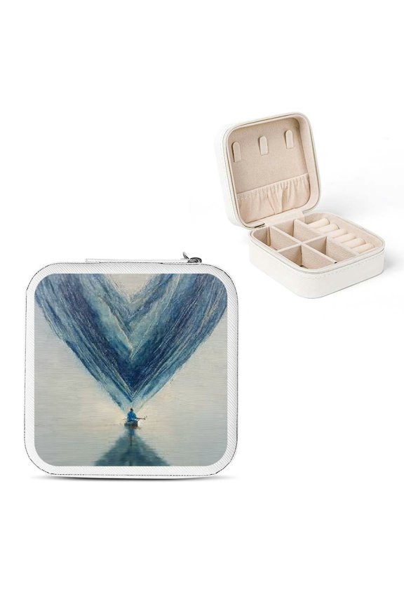 Travel Jewelry Box Mini Organizer for Necklaces Rings Earrings White