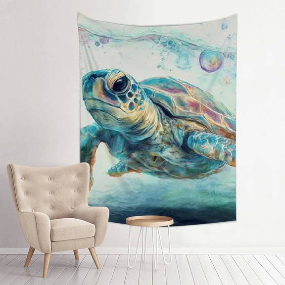 ZFLMY Turtle Water Bubbles Wall Tapestry for Living Room Bedroom 30*40in