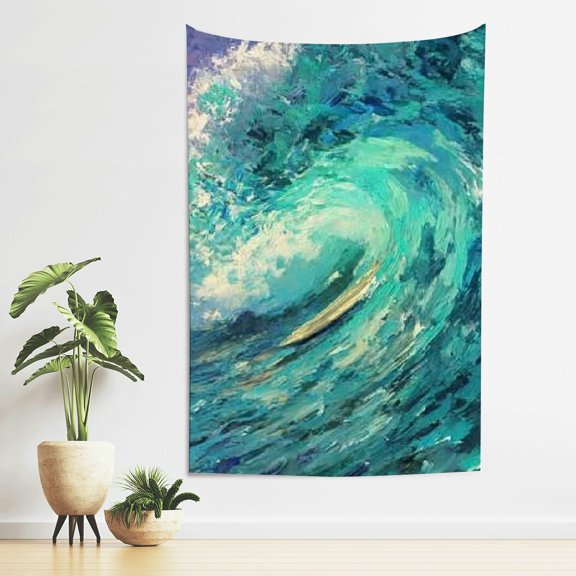 ZFLMY Wave Surfboard Ocean Tapestry Wall Hanging for Dorm Decoration 40*60in
