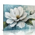 thumbnail image 1 of ZFLMY White floral canvas wall art decoration for bedrooms, dormitories, living rooms, bathrooms 16x12in, 1 of 6