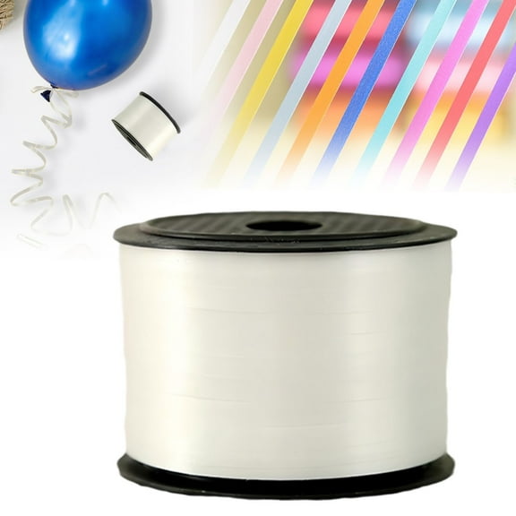 ZFSBZBS 0.5cm X 100 Yards Curling Ribbon-Balloon String for Art&Craft Decor,Gift Wrapping,Ribbons and Bows for New Year Birthday Gifts,Silver