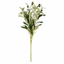 ZFSBZBS 18 in Long Artificial Faux Olive Branch and Olive Fruit Stems Tall Artificial Plants for Small Vase Tabletop Greenery Decor For Home Wedding Party Green