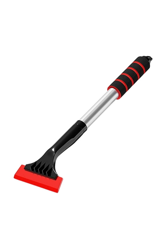 1Pc Car Shovel Aluminum Alloy Shovel Multifunctional Glass Shovel Cleaning Scraper Brush for Snow Removal Tool Winter Necessity 15 inch,Black,Fixed Model